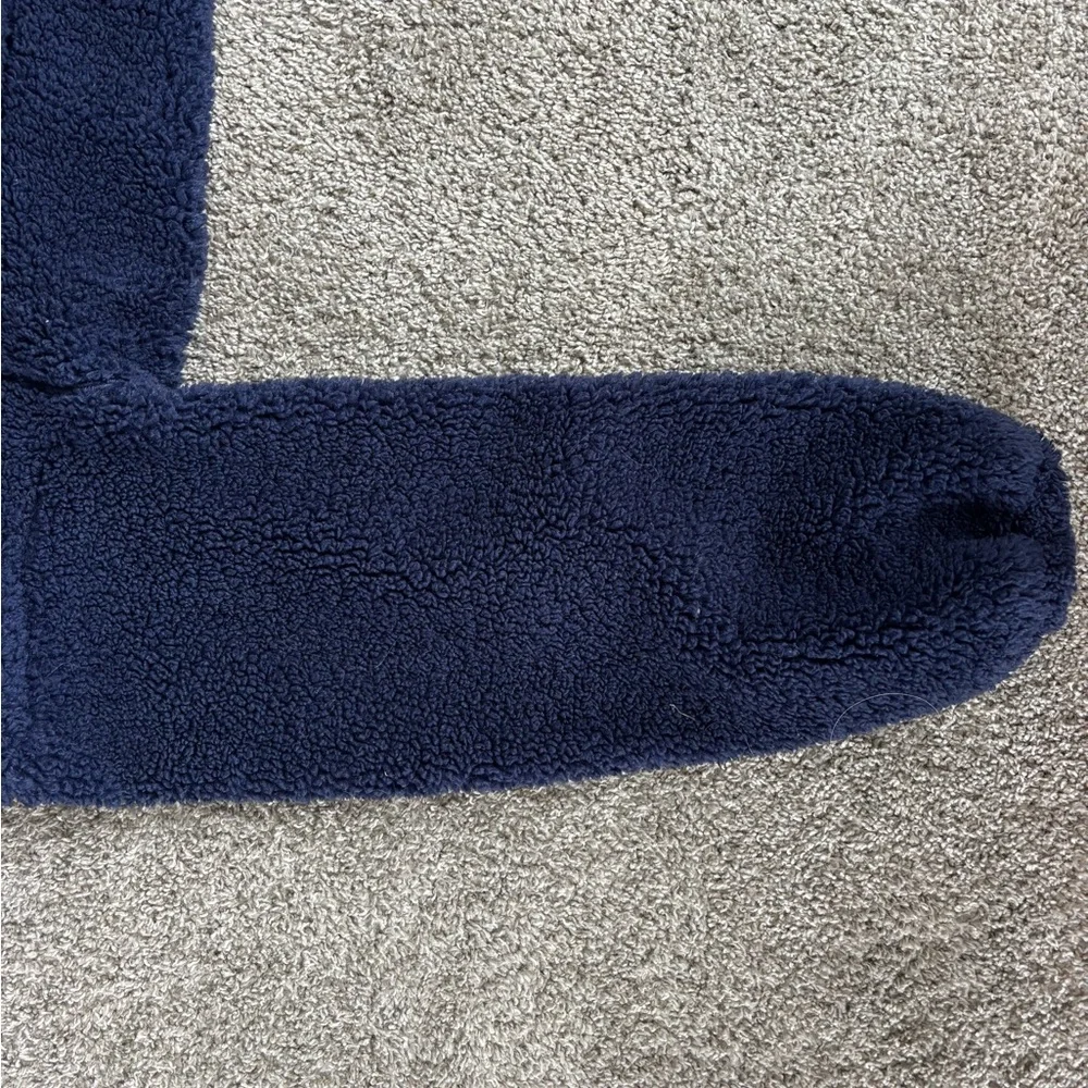 Lululemon Warmth Restore Long Pullover Fleece Sherpa Navy Pockets Mock - Picture 9 of 10